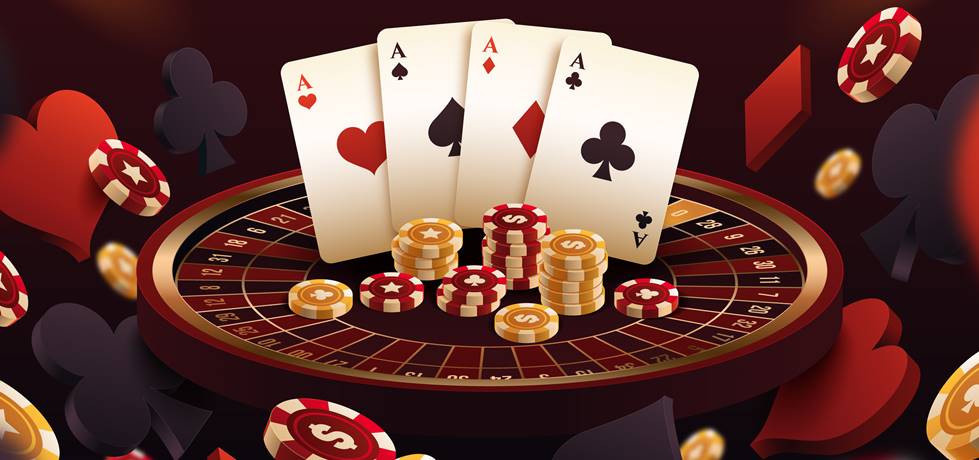 Jogue poker online. casino online - conceito de jogo online