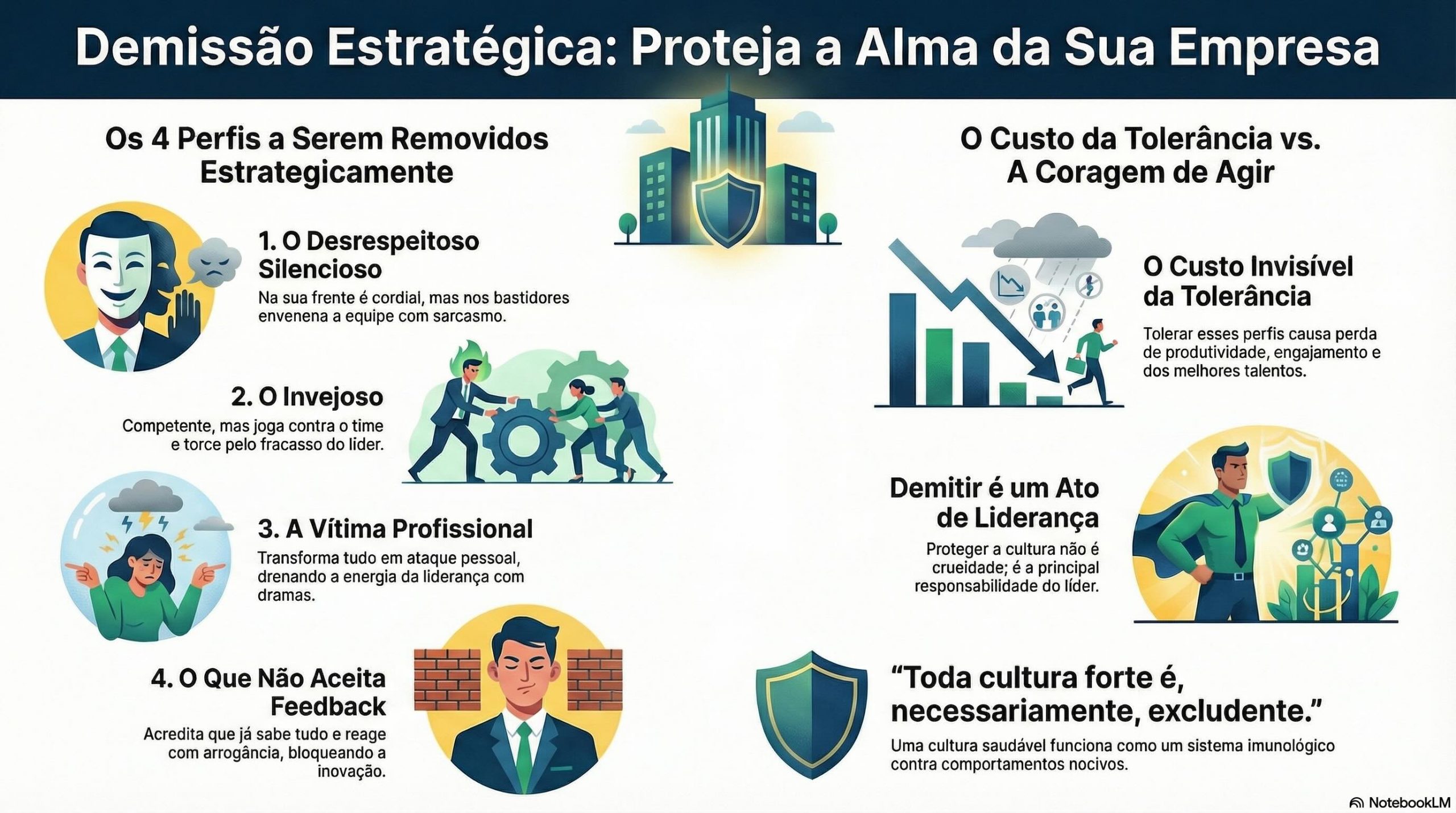 infográfico 4 pessoas que deve demitir