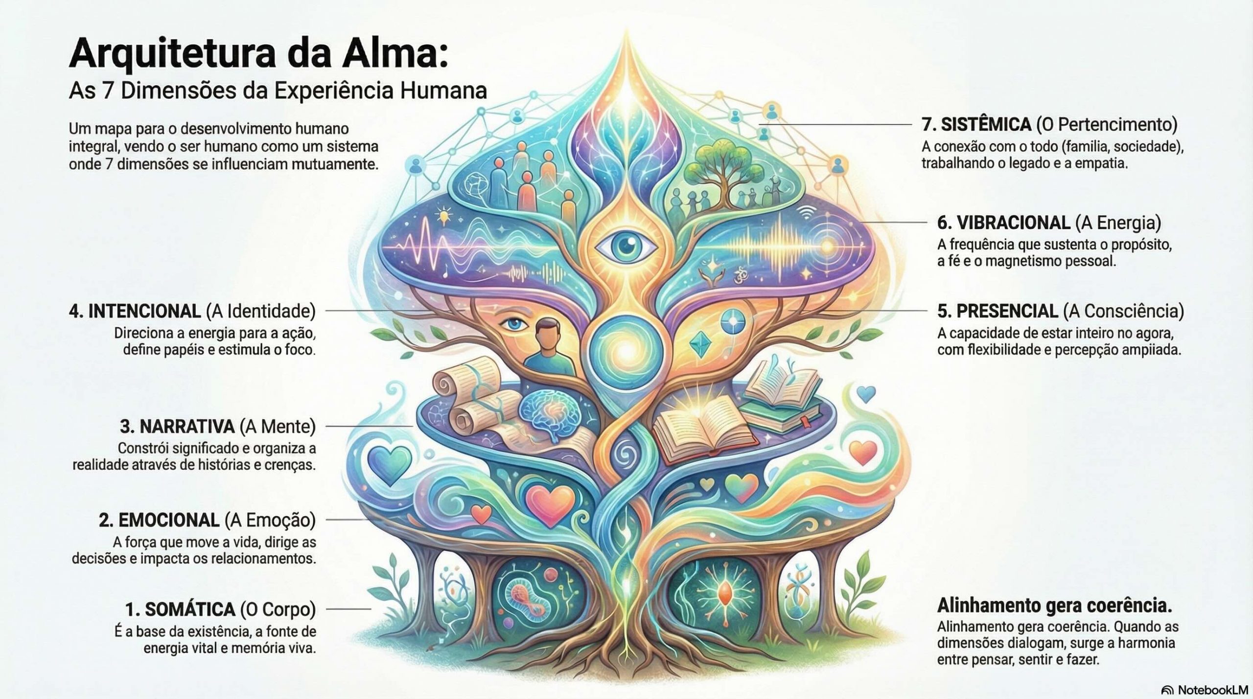 infográfico sobre arquitetura da alma