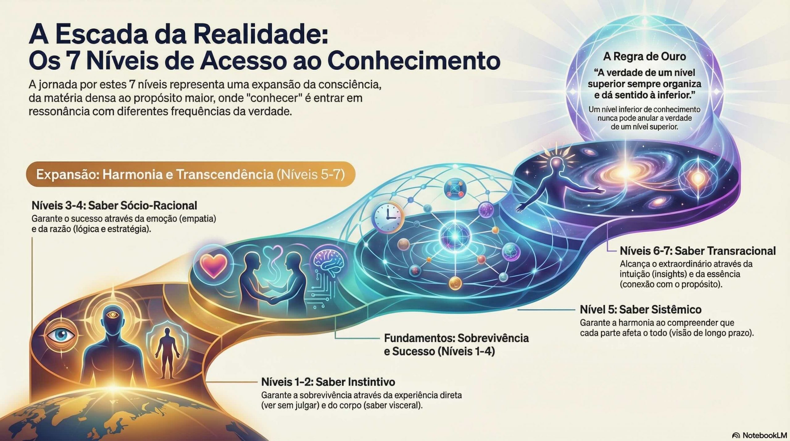 infografico sobre a escada da realidade
